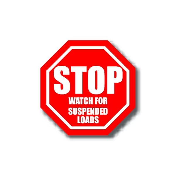 Ergomat 16in OCTAGON SIGNS - Stop Watch for Suspended Loads DSV-SIGN 256 #0986 -UEN - main